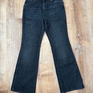 Wrangler Women's Black Flare Jeans earthwash 626 high rise boot